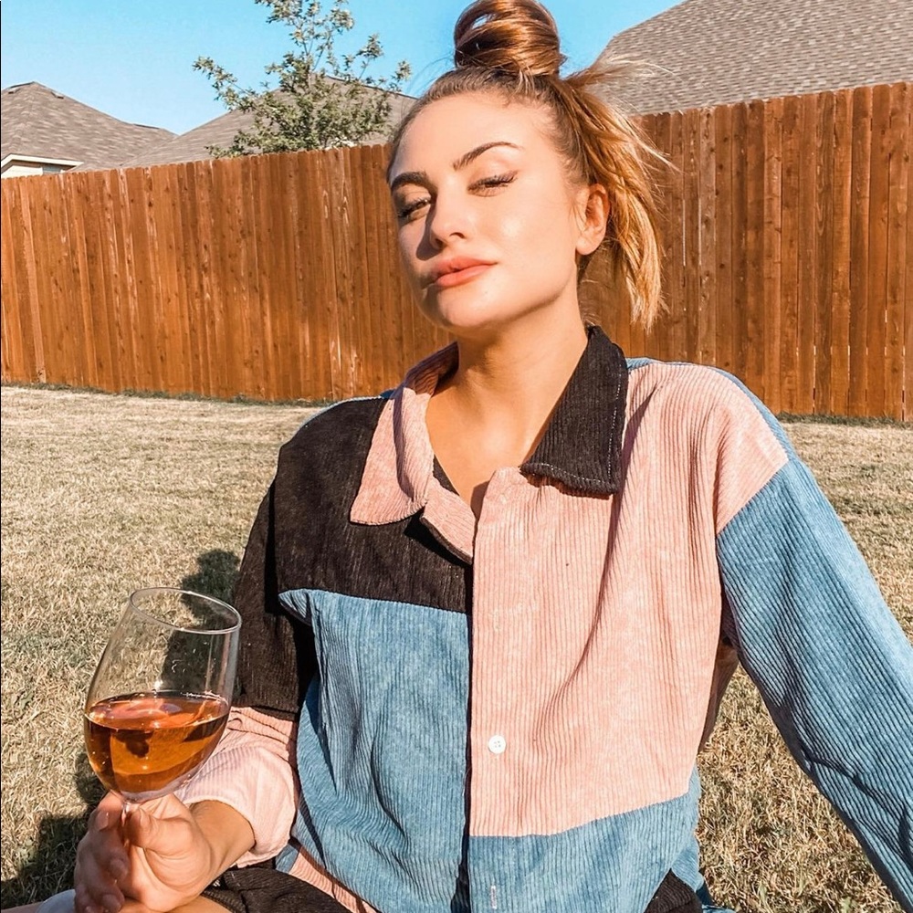 ROMWE CORDUROY OVERSIZED SHIRT